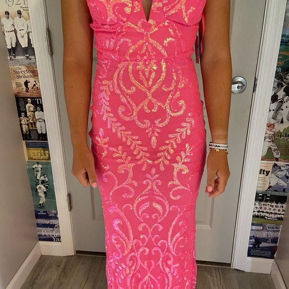 Windsor Brand new with tags Gorgeous Hot pink dress - Picture 2 of 10